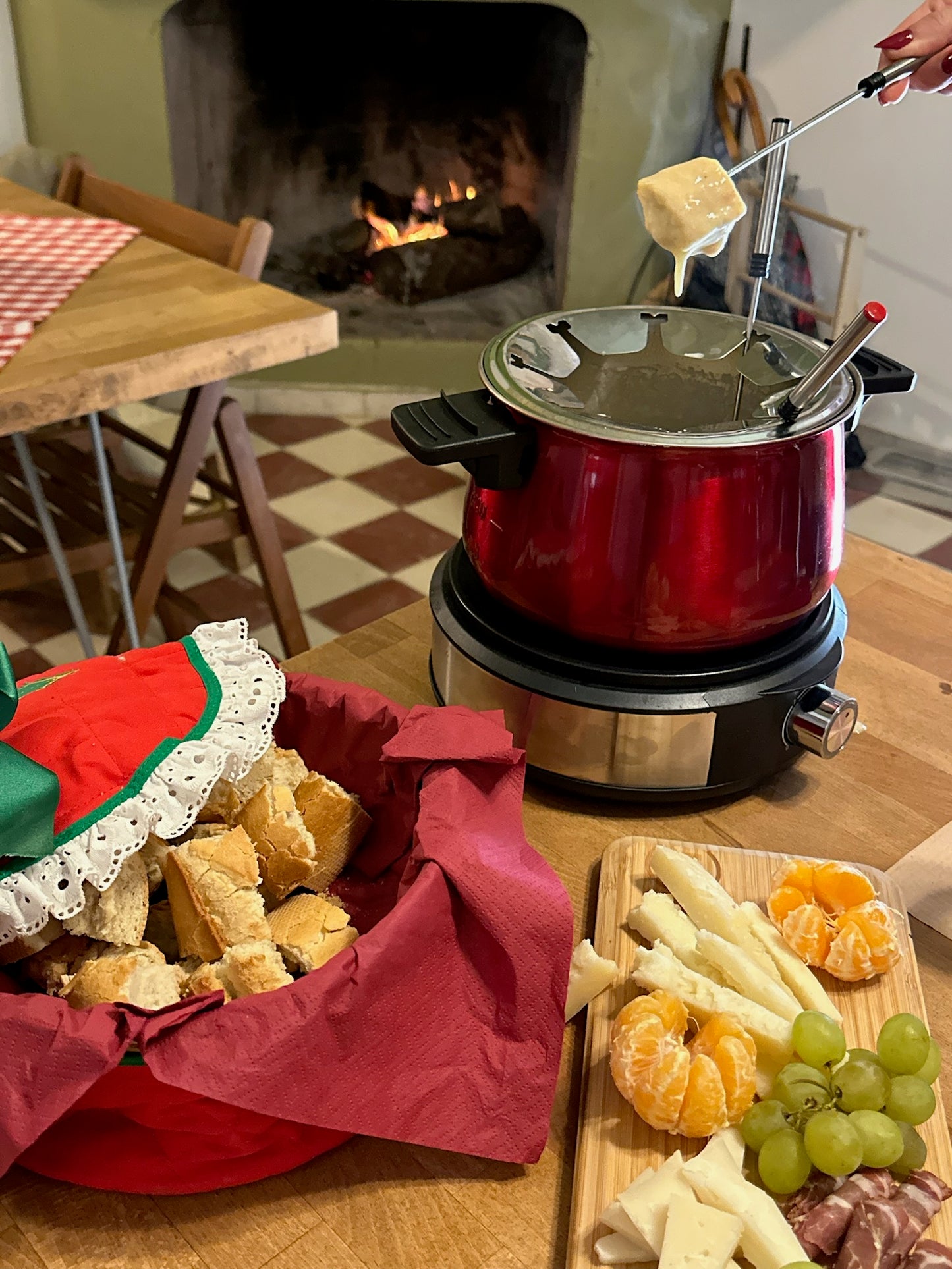 Christmas Special - Fondue and Wine by the Fireplace